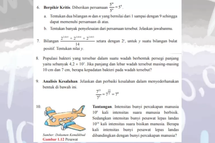 Matematika kelas 9 halaman 31 32 Kurikulum 2013 Latihan 1.3