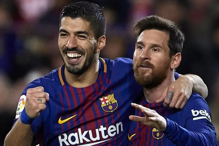 Luis Suarez dan Lionel Messi saat berseragam Barcelona. (dok. Football Espana)
