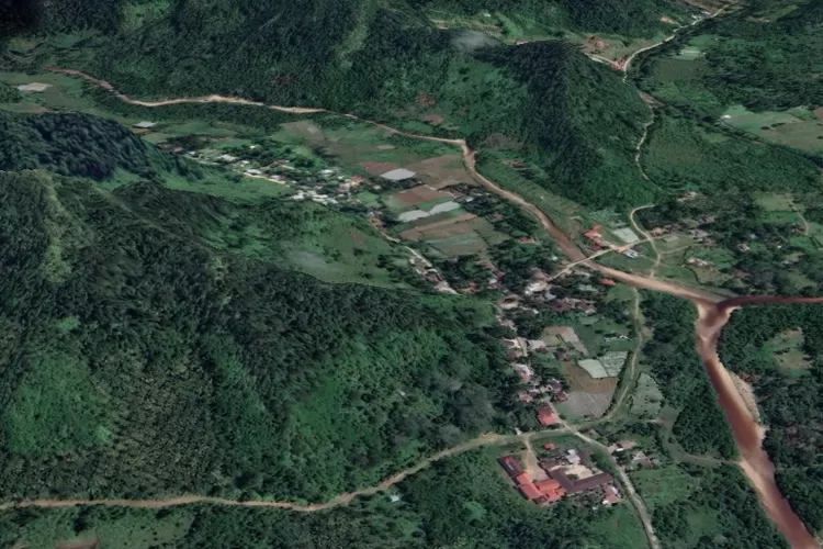 Inilah lokasi terowongan termegah Asia Tenggara dibangun di tol Sumatera Barat (Google Earth)