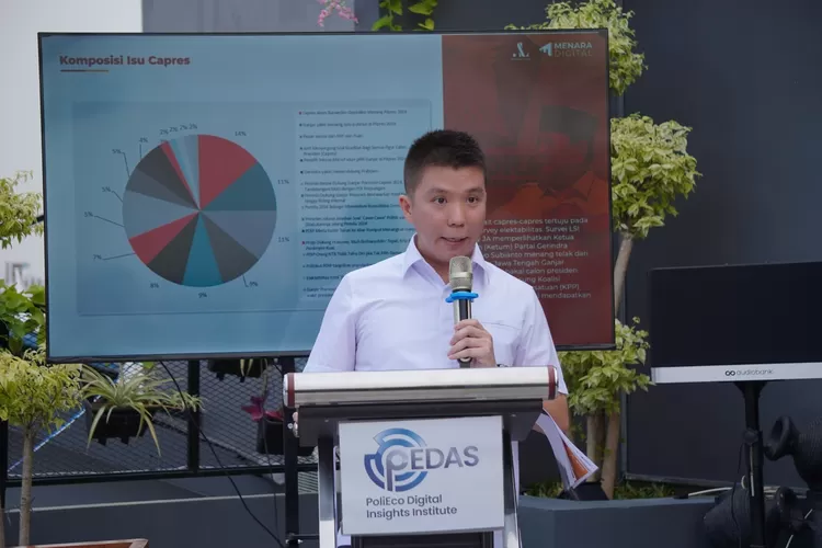 Direktur PEDAS, Anthony Leong mengungkap hasil riset big data PEDAS (Ist)