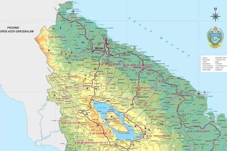 Potret Peta Provinsi Sumatera Utara (sumutprov.go.id)