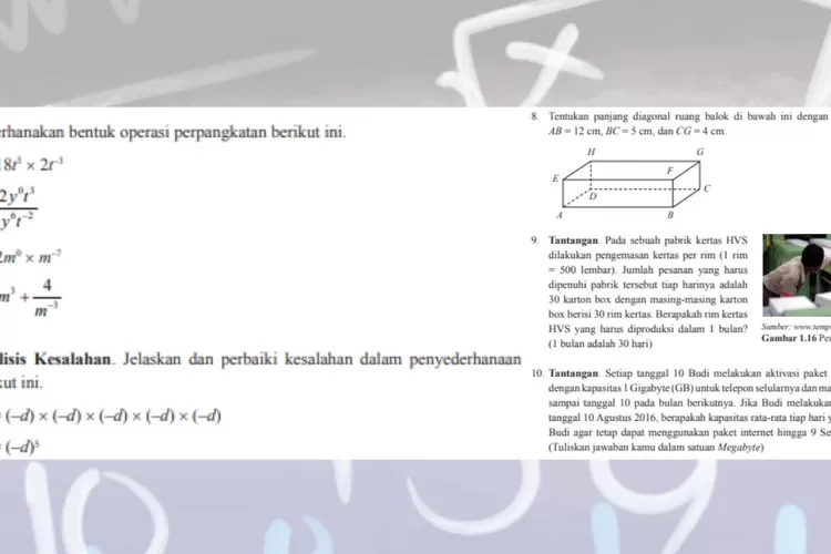 Matematika kelas 9 Semester 1 halaman 47 48 Latihan 1.4 Kurikulum 2013