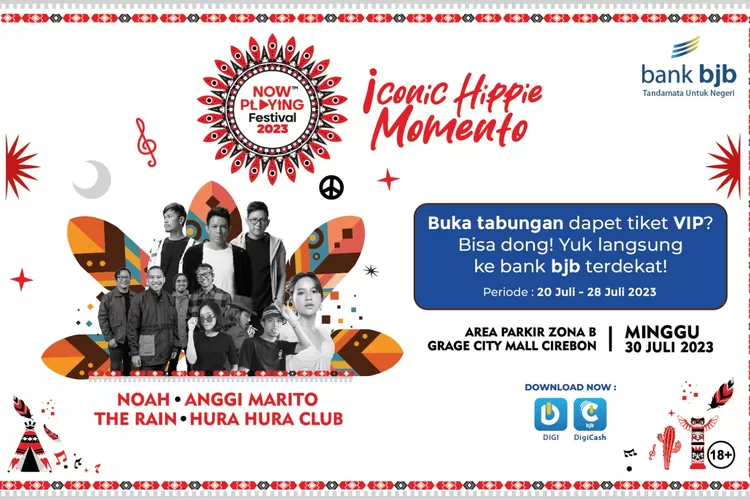 Noah bakal tampil di event Now Playing Festival Cirebon 2023. (dok bank bjb)