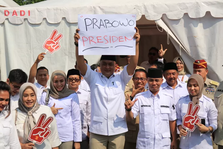 Gerindra Kabupaten Bogor saat Konsolidasi Kader Dapil V Kabupaten Bogor di Jasinga, Minggu 23 Juli 2023. Gerindra optimis Kabupaten Bogor tetap jadi lumbung suara Prabowo Subianto. (Arifin)