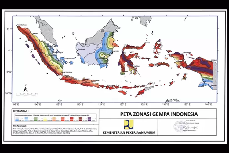 Peta Zonasi Gempa Indonesia. (PuslitbangkimPU)