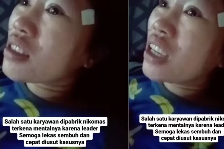 Seorang wanita karyawan pabrik diduga depresi karena mendapat tekanan dari atasannya. (Instagram/@buruan_kerja)