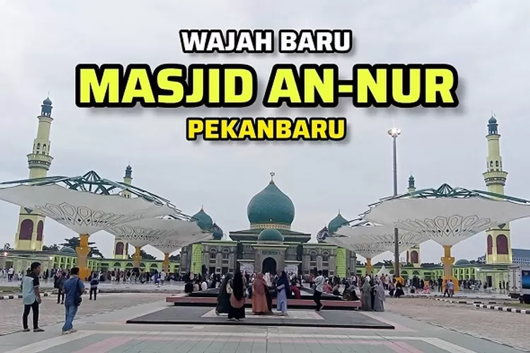 Penampakan proyek payung elektrik Masjid Agung An Nur Riau (Tangkapan layar YouTube KNF Galery)