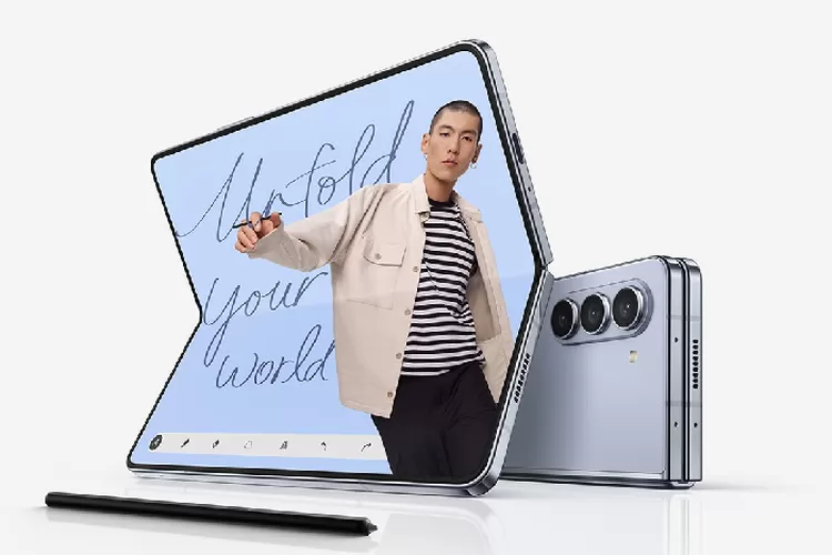 Samsung Galaxy Z Fold5, smartphone lipat terbaru dengan layar besar seperti bioskop, kamera unggulan, dan desain ramping (samsung.com)