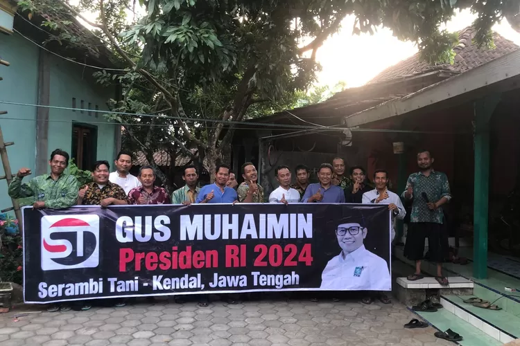 Deklarasi dukungan Gus Muhaimin menjadi Presiden RI 2024 oleh Serambi Tani Kendal, Rabu 2 Agustus 2023.  (Edi Prayitno / kontributor Kendal)