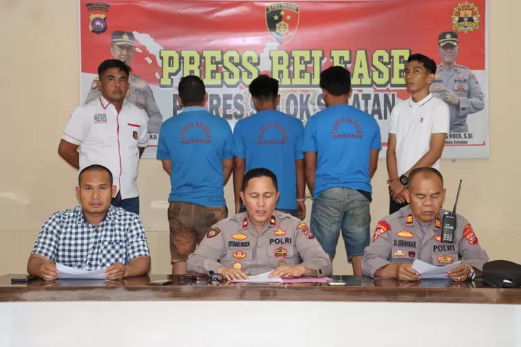 Tiga Tersangka Penembang Emas Ilegal Ditangkap Polres Solok Selatan (IST)