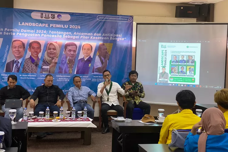 Diskusi tentang Pemilu Damai 2024 digelar Badko HMI Jabodetabeka-Banten  di Hotel Sofyan Tebet, Jakarta Selatan, Rabu 2 Juli 2023. (dok)