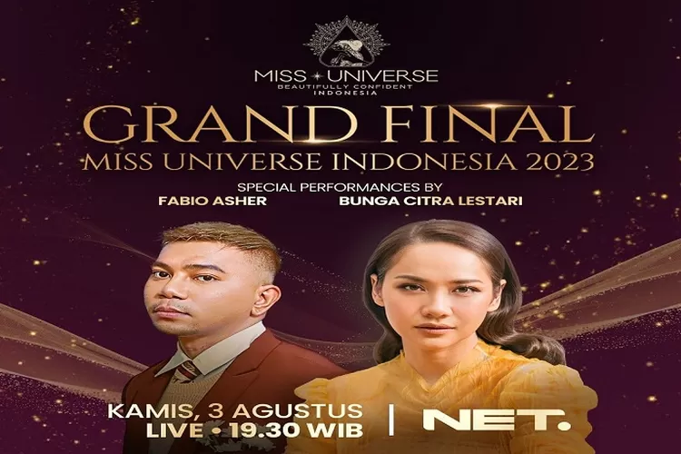 Link Nonton Grand Final Miss Universe Indonesia 2023 Secara Live Gratis Dimeriahkan Fabio Asher dan BCL (instagram.com/@missuniverse_id)