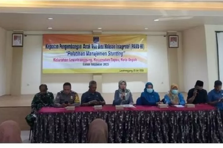 Pelatihan Manajemen Stunting di aula kantor kelurahan Leuwinanggung (Andika Eka )