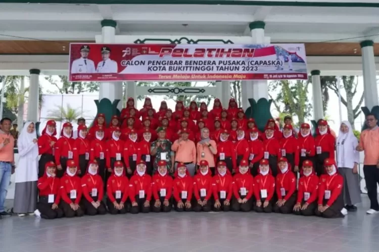 Kota Bukittinggi telah memulai pelatihan tahap pertama untuk Calon Pasukan Pengibar Bendera Pusaka (Capaska) tahun 2023. (dok. Pemko Bukittinggi)