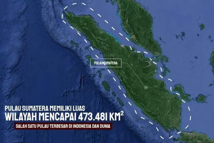 Penampakan Peta Sumatera yang merupakan pulau terbesar di dunia (Layar Tangkap YouTube Lintas Pikiran)