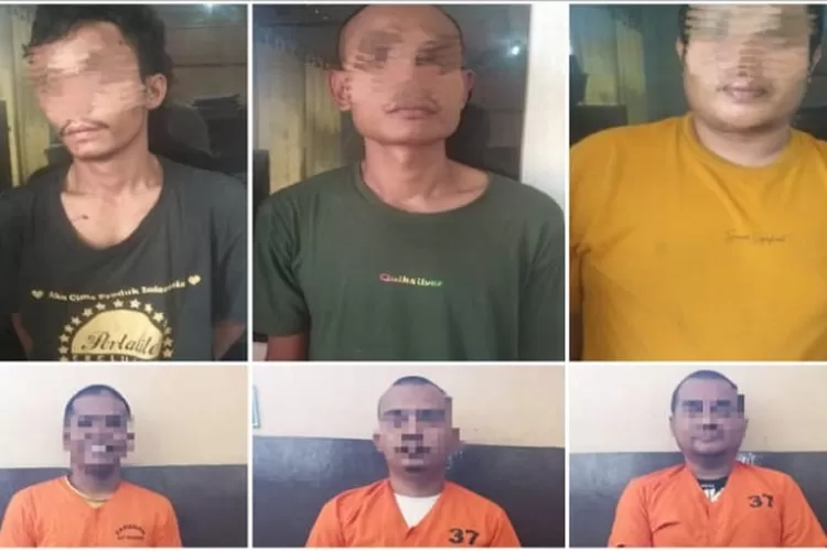 Para pelaku terlibat kasus penganiayaan yang mengakibakan kematian di Kuala Langkat (Realitasonline.id/MA)