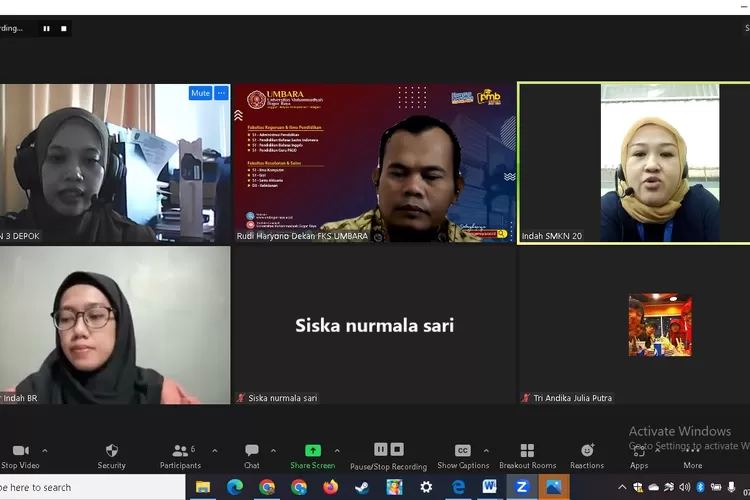 Departemen S1 Sains Aktuaria Umbara silaturahmi virtual dengan AGESI