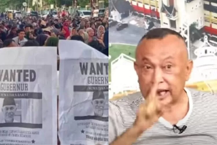 Demo warga Sumbar dan mantan Wali Nagari Air Bangis, Efif Syahrial (Ist/tangkapan layar YouTube Padang TV)