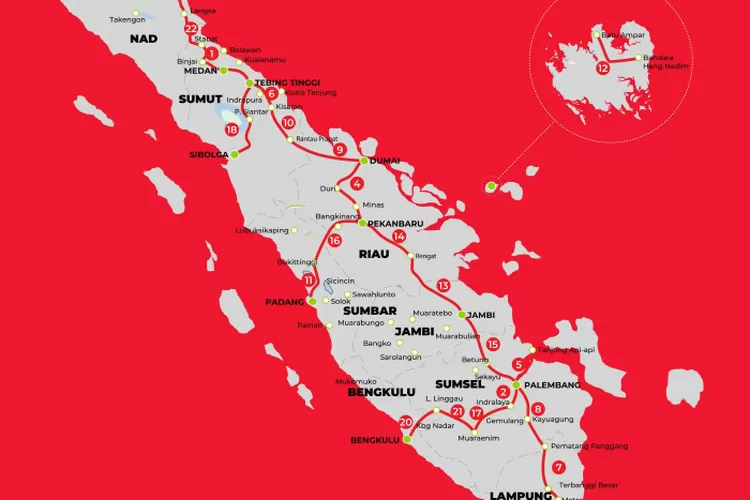 Peta jalan tol trans Sumatera