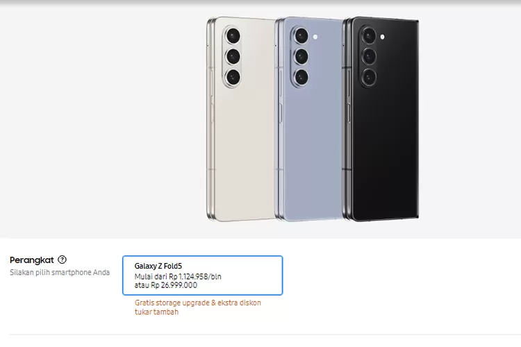 Spesifikasi Dan Harga Samsung Galaxy Z Fold5 (samsung.com)