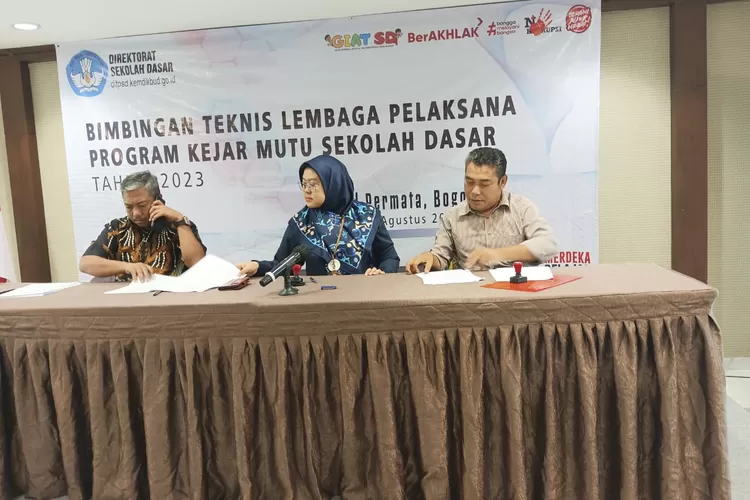 Bimbingan Teknis Lembaga Pelaksana Program Kejar Mutu Sekolah Dasar melalui Pendampingan Kampanye Sekolah Sehat di daerah afirmasi di Hotel Permata Bogor, Rabu (9/8) hingga Sabtu (12/8/2023).