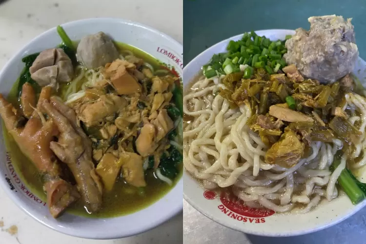 Ilustrasi Bakso dan Mie Ayam Ceker (Foto: Google Maps/ Mie Ayam Goyang Lidah dan Mohamad Azizul Amri)