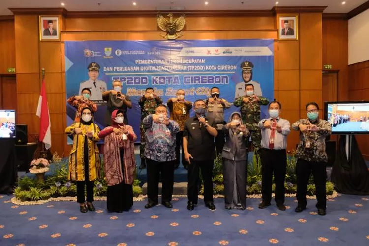 Pembentukan TP2DD Kota Cirebon dilakukan di Aula Kantor Perwakilan Bank Indonesia Cirebon, Kamis, 1 April 2021.