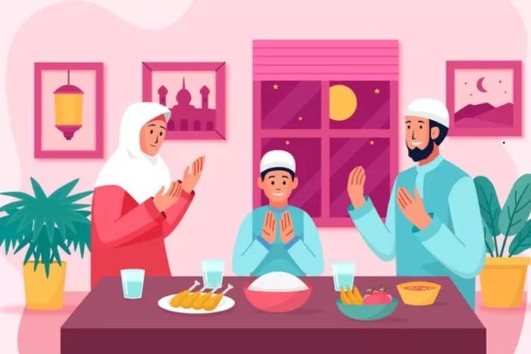 Ilustrasi sahur dan berbuka puasa.(EBC)