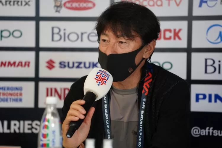 Pelatih timnas Indonesia asal Korea Selatan Shin Tae-yong. 