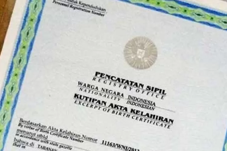 ILUSTRASI AKTA KELAHIRAN 