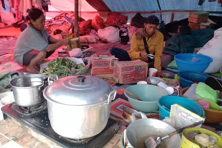Salah satu warga yang terdampak gempa Cianjur.