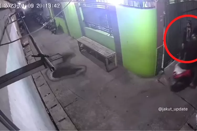 Pelaku begal payudara terekam CCTV. Sumber: instagram