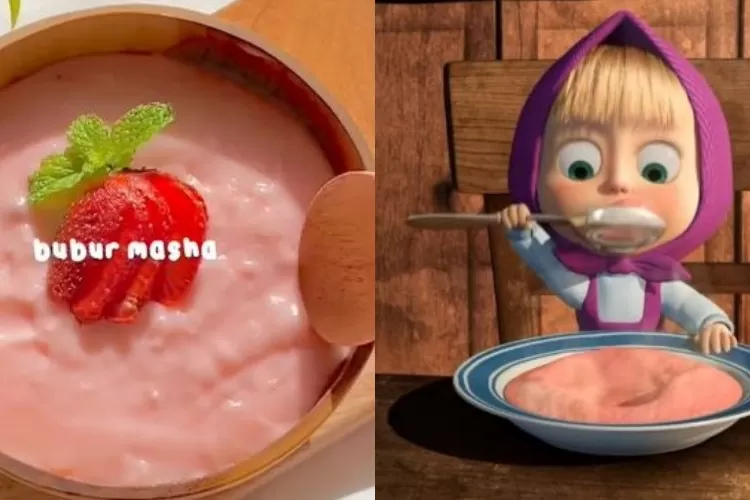 Bubur Merah ala Masha and The Bear. Foto: Kuyou