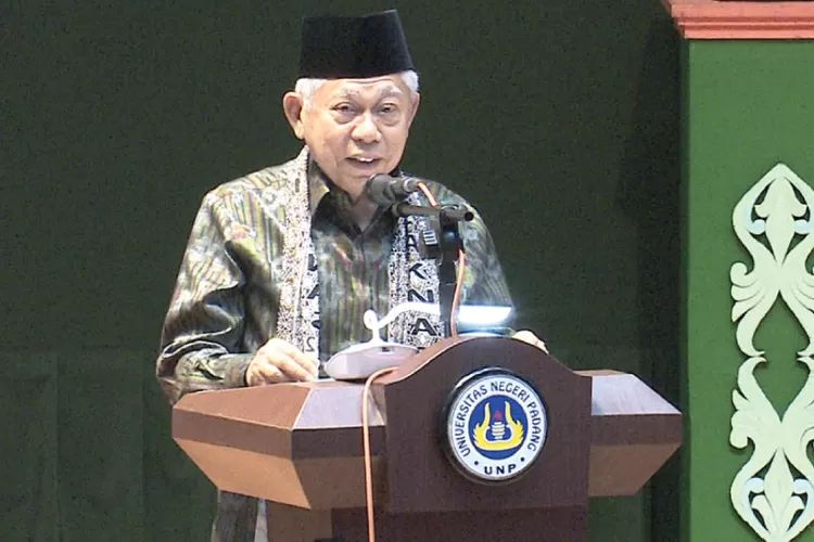 PERBANYAK: Wapres Kiai Ma’ruf ingin memperbanyak program studi ekonomi syariah.
