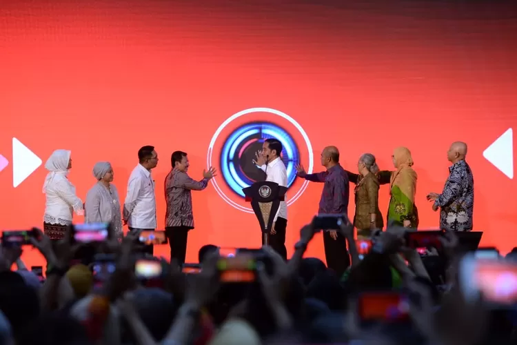 PEMBUKAAN: Presiden Joko Widodo membuka acara Gerakan Eliminasi TBC.