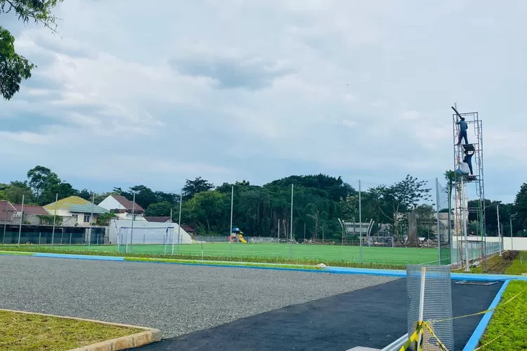 Proyek Taman Manunggal Kota Bogor sudah rampung namun belum dibuka untuk umum karena menunggu peresmian oleh wali Kota Bogor. (IST)