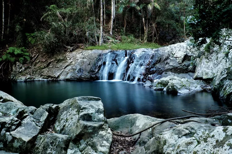 Illustrasi air terjun di Sumatera Barat.  (Pexels.com )