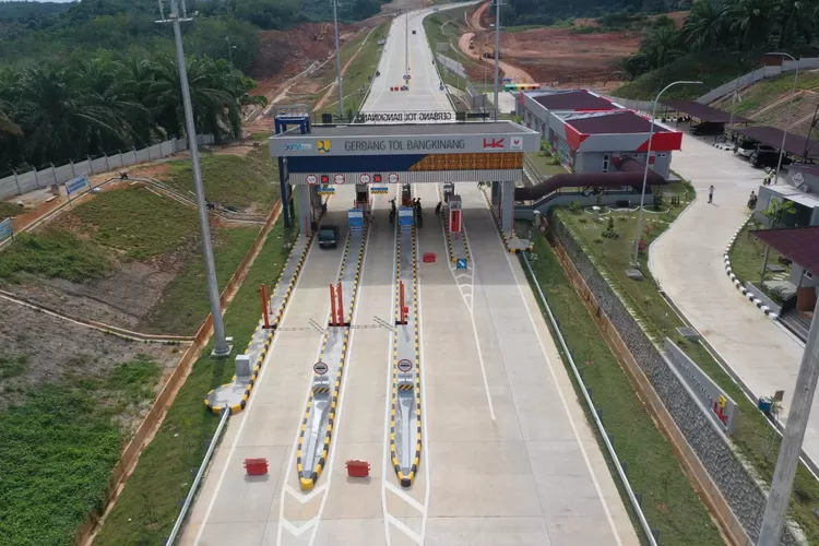Gerbang Tol Bangkinang, ruas jalan tol yang akan dikoneksikan dengan Jalan Tol Lingkar Pekanbaru (Dok: Kementerian PUPR)