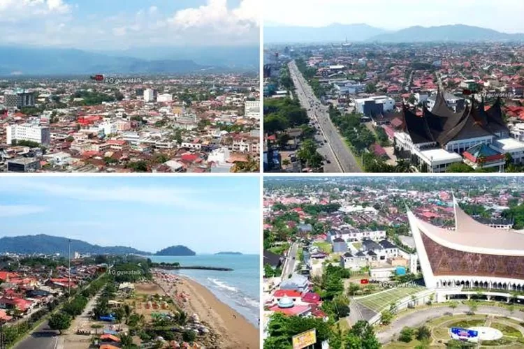 Indahnya pemandangan Kota Padang dari atas drone (Layar Tangkap YouTube kQ guwatalk)