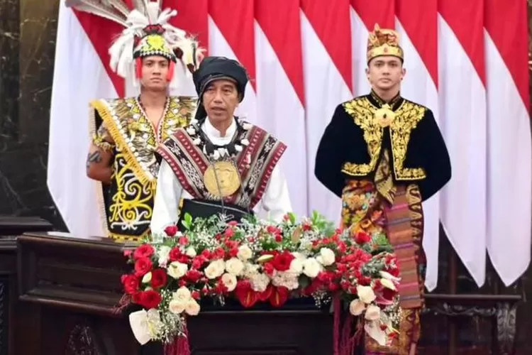 Presiden Jokowi di Istana Merdeka saat Upacara Bendera 17 Agustus 2023 (Instagram @jokowi)