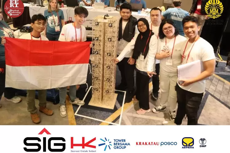 Tim Universitas Indonesia mewakili Indonesia dalam lomba bangunan tahan gempa internasional di San Francisco.