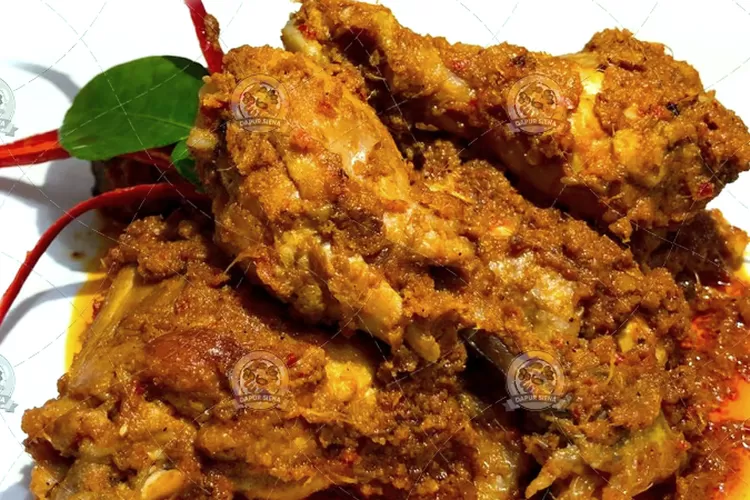 Rendang Ayam, Makanan khas Sumatera Barat yang Memiliki Rasa Lebih Nyaman Dibanding Rendang Sapi. (masakan-rumahan.com)