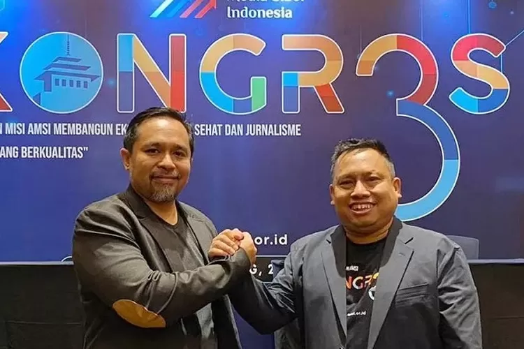 Wahyu Dhyatmika dan Maryadi, terpilih menjadi Ketua Umum dan Sekretaris Jenderal AMSI periode 2023-2027 (amsi.or.id)