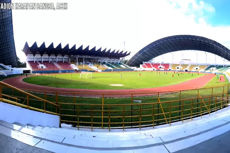 Stadion Harapan Bangsa. Apakah Aceh bakal mendapat stadion terbesar di Sumatera (Tangkapan layar YouTube Falfal Nick)