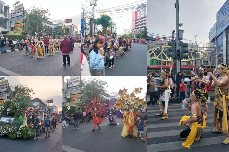 Pawai Flower Festival yang Diselenggarakan di Kota Semarang (data pribadi penulis)