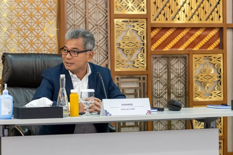 Direktur Utama BRI Sunarso pada pemaparan Kinerja Keuangan BRI Triwulan II 2023 pada Rabu (30/8).