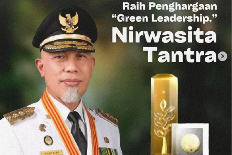 Pemprov Sumatera Barat raih penghargaan Green Leadership Nirwasita tentang lingkungan hidup (Instagram @infominang)