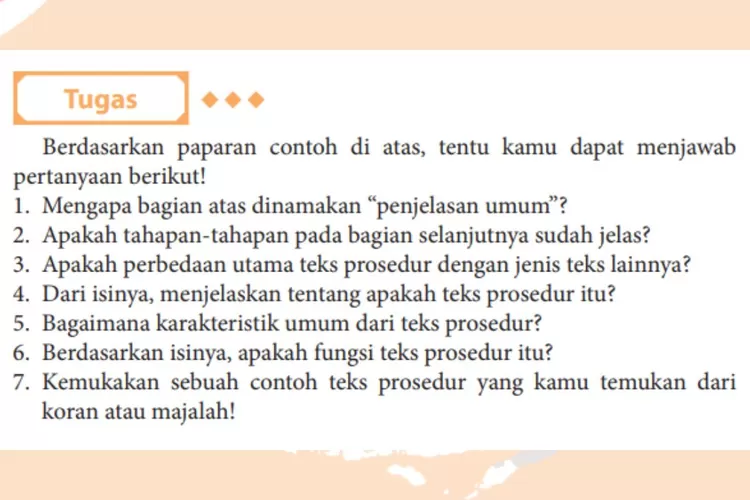 Bahasa Indonesia kelas 11 halaman 11 Semester 1: Teks prosedur