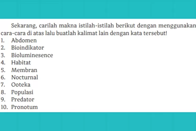 Bahasa Indonesia kelas 10 halaman 16 Kurikulum Merdeka: Makna Istilah Laporan Hasil Observasi dan Kalimatnya