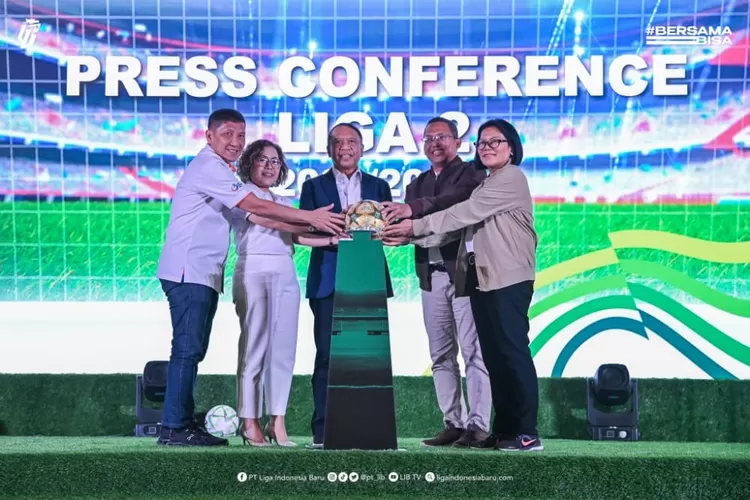 Pengumuman titel kompetisi Liga 2 yang bertajuk Pegadaian Liga 2 2023/24, Selasa sore 5 September 2023. (LigaIndonesiaBaru)